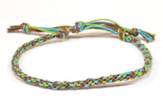 Hemp Bracelet Kumihimo Braided Eco Friendly Hemp by epicstitching