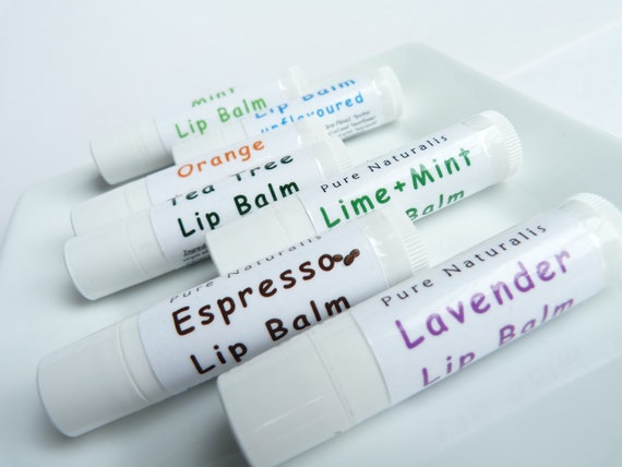 Lip Balm Tube Set - CHOOSE ANY 3 - Natural Unsweetened - great gift set