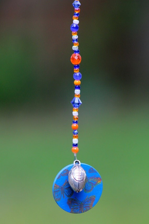 Items similar to Rear View Car Mirror Dangler Charm Football Fan