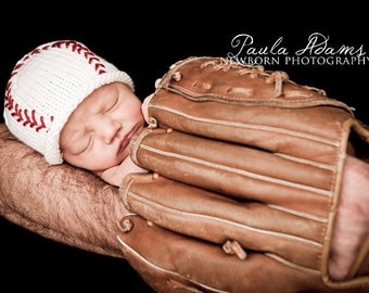 Baby Baseball, Newborn Photo Prop,Baby Baseball Hat,Newborn,Baby Baseball Beanie, Baby Boy Knit Hat, Baby Hats, Baby Boy, Baseball Baby Hat
