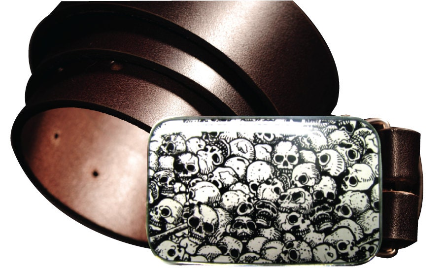 Skull Interchangeable Belt Buckle Metal by BenderBuckles