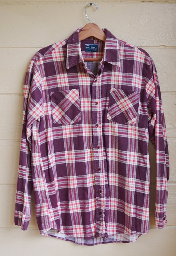 Vintage Plaid Flannel Shirt by The Mens Shop JcPenney Mens
