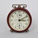 Beautiful 1940s German mechanical alarm clock from Junghans. Cranberry. Germany. WWII Era.