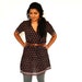 The Maelu Tunic Dress in Navy Prairie - Hand Block Printed, Natural Vegetable Dyes, Cotton