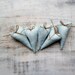 Rustic mint heart magnet sachet aqua blue turquoise white linen shabby chic cottage chic