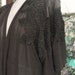 Vintage long black sheer chiffon gown antique lace and satin perfect treasure