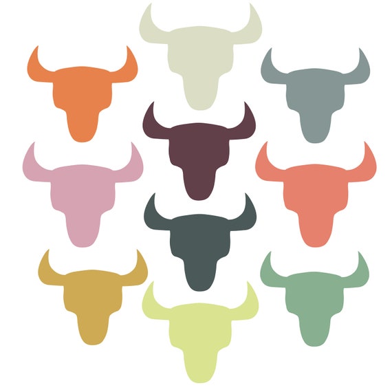 60% OFF SALE Clipart Clip Art Animals Taxidermy Bull Navajo Clipart Western Clipart Il_570xn