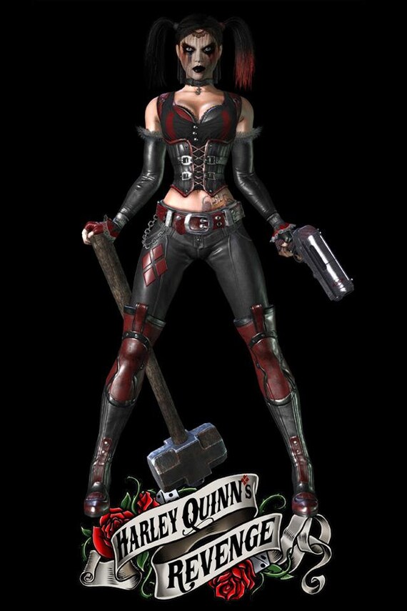 Items Similar To Harley Quinn S Revenge Arkham City Costume Cosplay Custom Made On Etsy