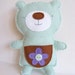 PDF pattern - Cute felt bear with pocket. DIY tooth fairy plush, handmade felt softie, gift for kids