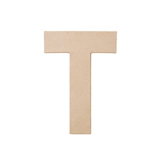 8 Inch Paper Mache Letter T - Craft and Party Supplies Il_570xn