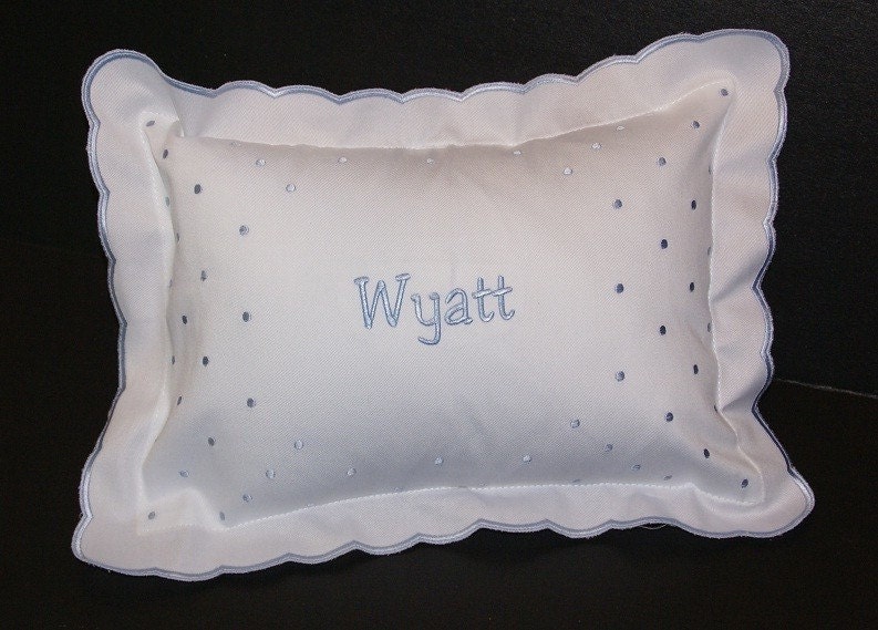 Monogrammed Baby Pillow by MadAboutMonograms on Etsy