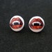 Vampire Teeth Earrings. Resin Post Eye Earrings.