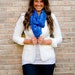 Taxi Paisley Blue Purple Infinity Scarf