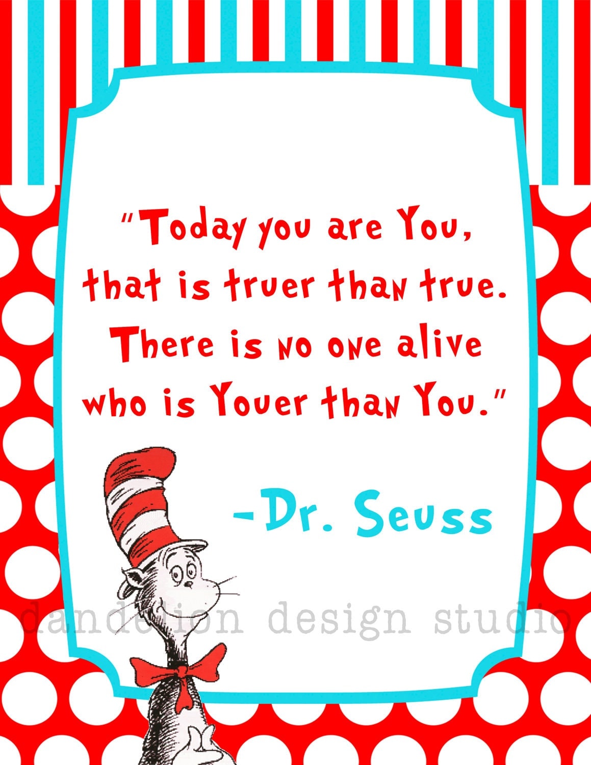 PRINTABLE Youer Than You 8x10 Digital Art Print Dr Seuss