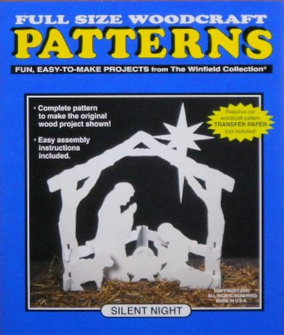 Silent Night Nativity WOOD CRAFT PATTERN Small Size