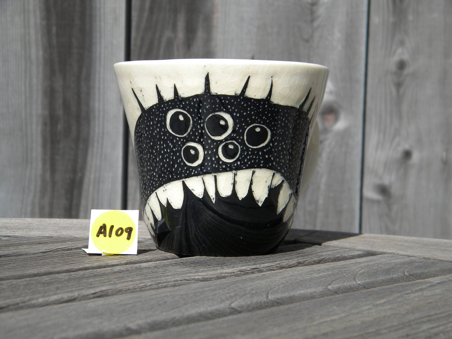 Monster Mug A109 by WakeUpMonsterMugs on Etsy