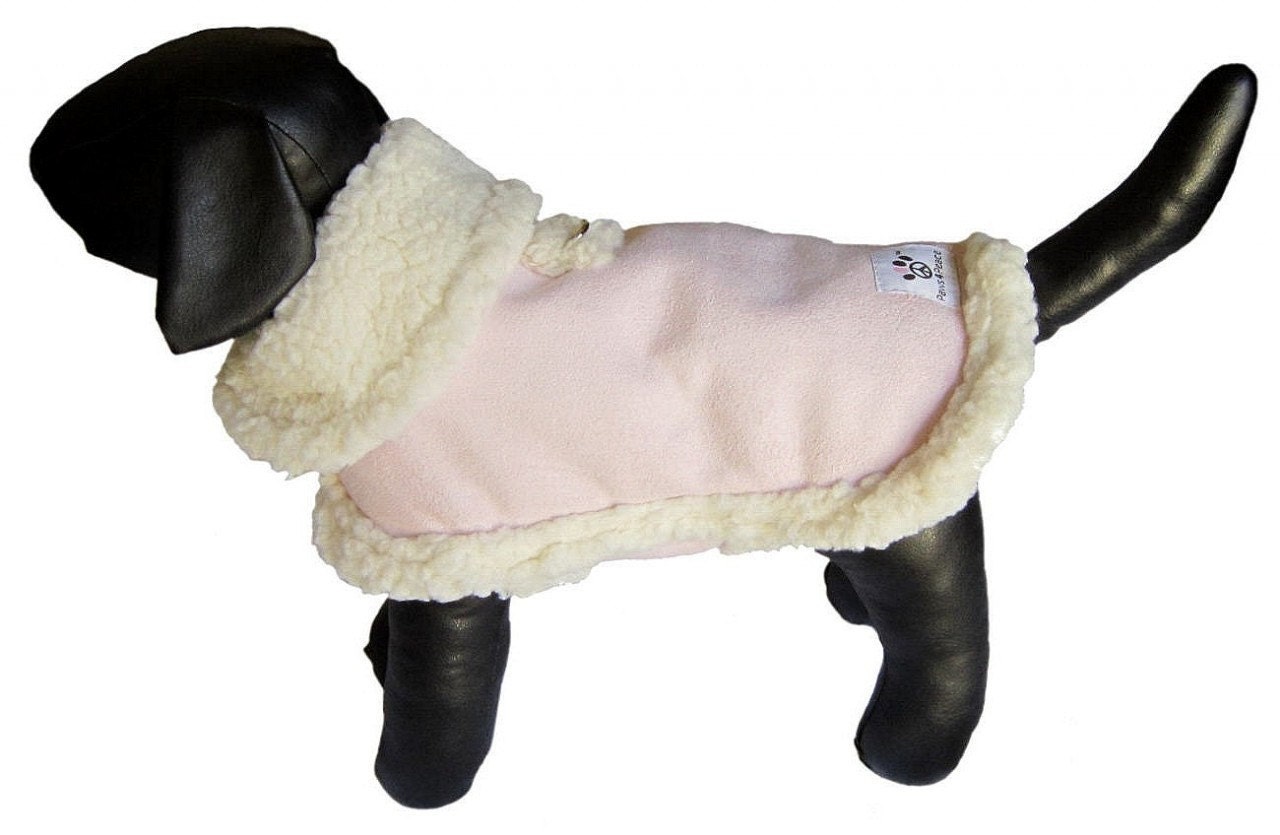 Dog Coat Pink Dog Coat lined with Sherpa