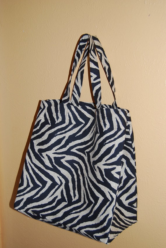 perry mixed stripe canvas tote