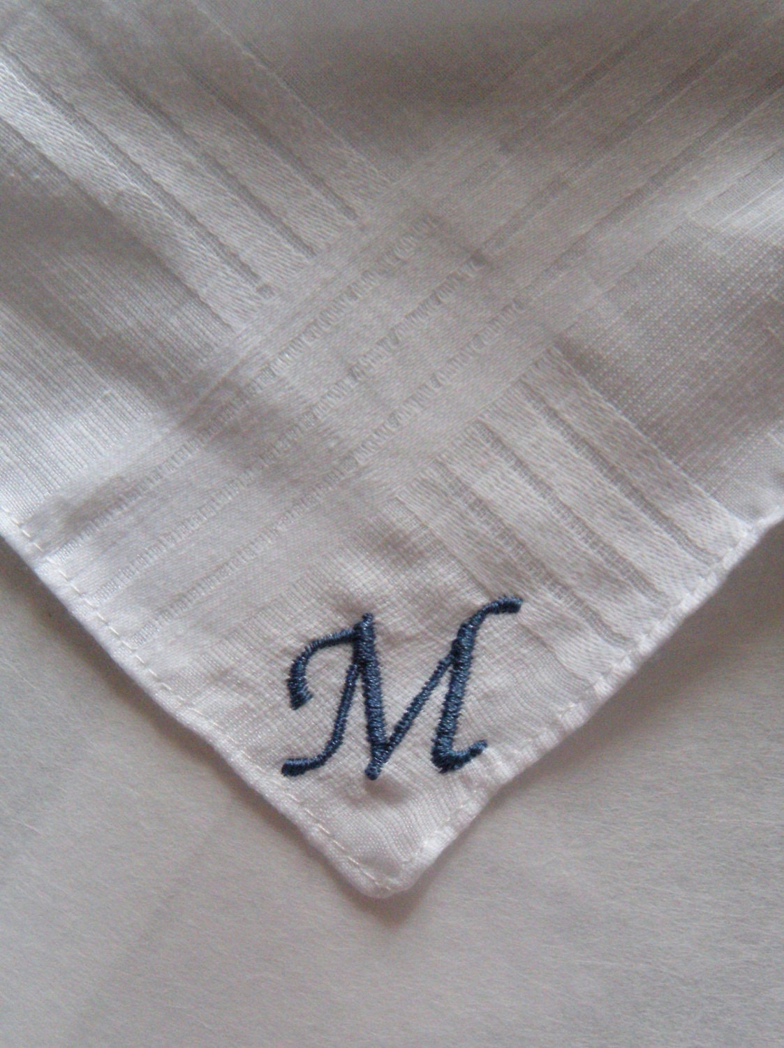 Monogrammed Handkerchiefs Two Mens by SewBeautifulbyDC on Etsy