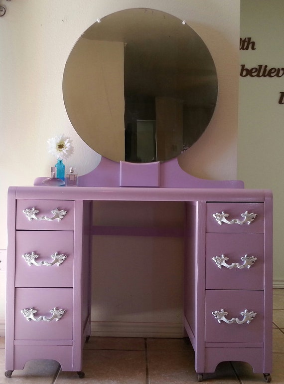 Items similar to SOLD Vintage Purple Vanity on Etsy