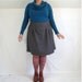 Flatterer Skirt - plus size - grey vintage fabric - 41W-54H