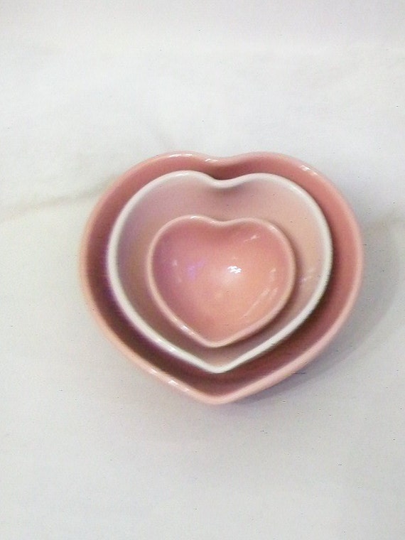 Items similar to Heart Bowls - Made to Order - Set of 3, Nesting ...