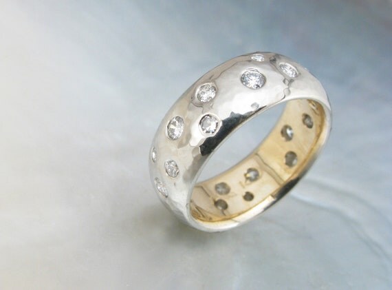 starry night engagement ring flush set diamonds by ...
