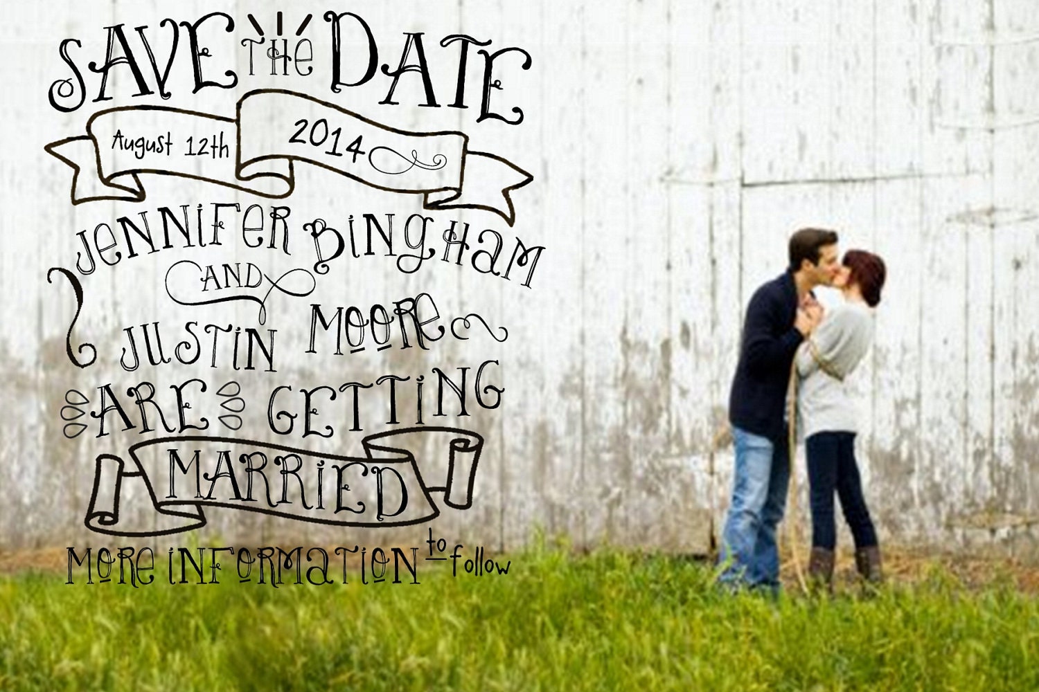  Wedding  Anniversary  Save the date  digital by yellowlemons 