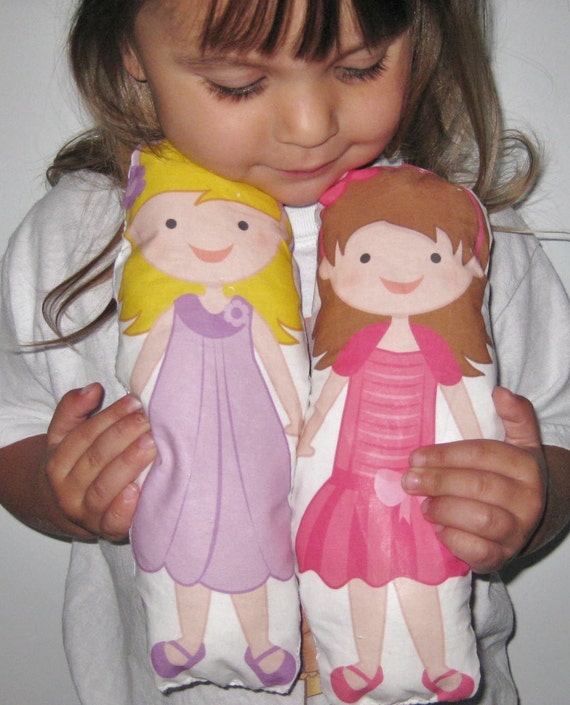 BEST FRIEND DOLLS Set of 2 Girl Dolls Personalized with hair color