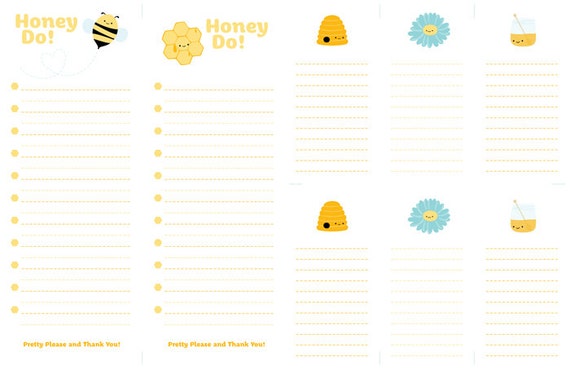 Honey Honeys Printable Honey Do Lists