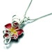 Made to Order - Design 12 - Aromatherapy Wire Wrapped Polymer Clay Tropical Flower Bead PERFUME Pendant