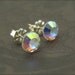 Crystal Post Earrings Swarovski Crystal AB Petite Sterling Silver Post Sparkling Wedding Jewelry Minimal Stud Earrings