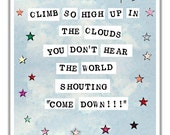 Make Your Dream Come True Motivational Typographic Print. Dorm Wall Art. Inspirational Print. Positivity Quote Print. Dreaming Big Word Art.