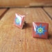 Brown earrings, Catalina Island miniature tile post earrings, Mission style, Beach jewelry, world traveler