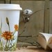 Ceramic Eco-Friendly Coffee Mug - Buds and Marigolds, Botanical Collection - made to order