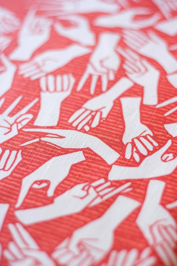 Items similar to American Sign Language ASL Tea Towel Linen / Cotton