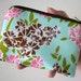 SALE Little Zipper pouch Coin Purse Gadget Case Eco Friendly Padded Dainty Aqua Blue