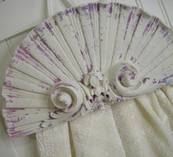 shabby chic wall decor scroll and fan cast plaster piece shabby chic wall decor scroll and fan cast plaster piece
