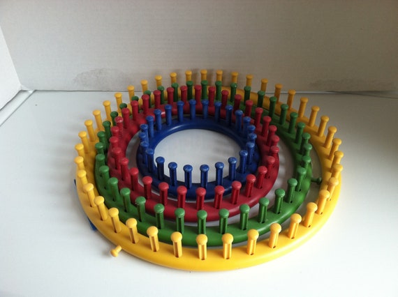 4 Knifty Knitter Plastic Knitting Rings Loom by NecessaryJewelry