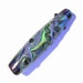 Purple and aqua Handmade Lampwork glass bead tube pendant, focal bead, SRA, tt, cgge team, leteam