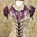 CLEARANCE-WAS 149-Waist 31 to 33 Gray Vine Courtier Corset