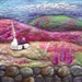 Felt Picture Scottish Hills, Cottage and Sheep