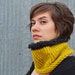 Citron and Charcoal Wool Blend Cowl
