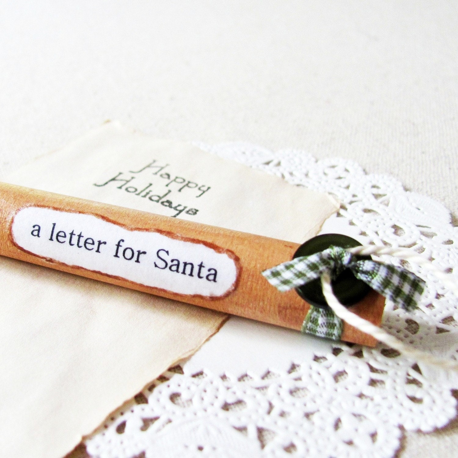 Rustic Christmas Ornament- A Letter For Santa