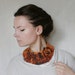 Frida Kahlo inspired Orange Meadow -- Felted Neck Piece -- made from wool