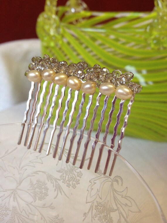Items similar to Hair Comb Crystals in your hair, Crystals everywhere