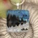Dichroic Necklace - Mountain Lake - Necklace -Dichroic Fused Glass Jewelry - Nature - Dichroic Pendant - Dichroic Necklace- 080712p104