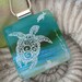 Reserved for AR Sea Turtle Necklace - Dichroic Fused Glass Jewelry - Fused Glass Jewelry - Sea Life Necklace 090312p119