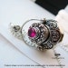 Ruby Gemstone Perfume Bottle Pendant- 925 Sterling Silver P28