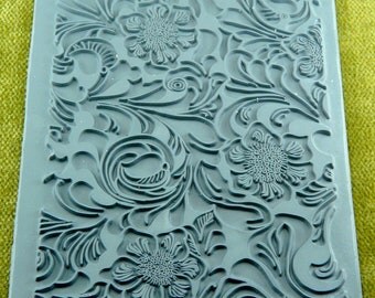 TOOLED LEATHER Lisa Pavelka Rubber Stamp Design for Embossing / Texture / Inking